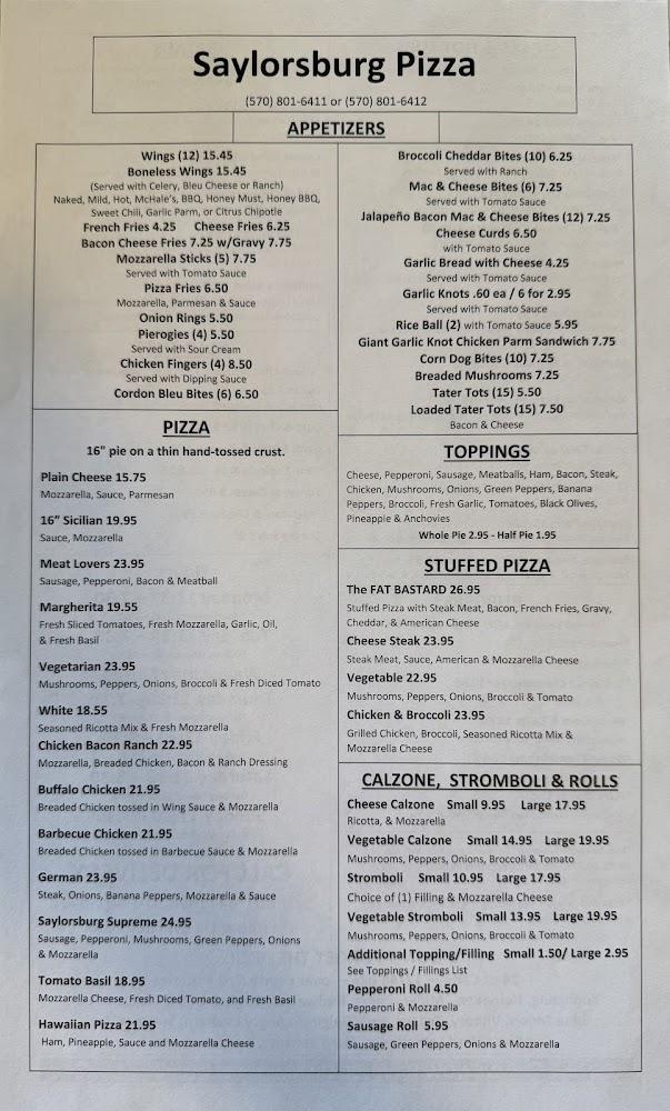 Saylorsburg pizza Boneless Wings